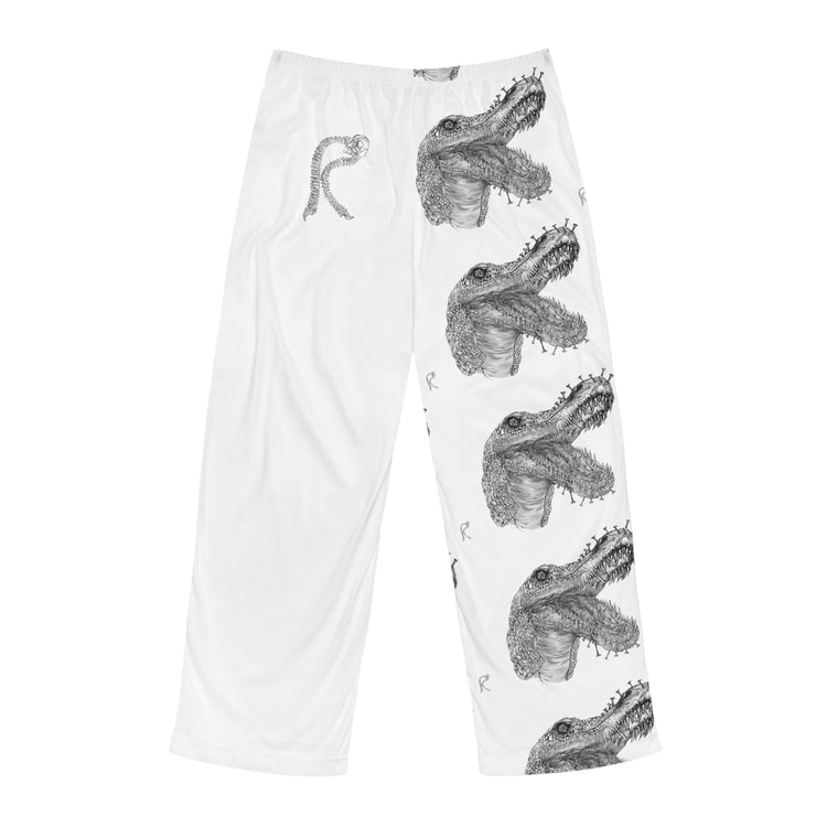 "Crocodile Tears" Men's Pajama Pants (AOP)-White