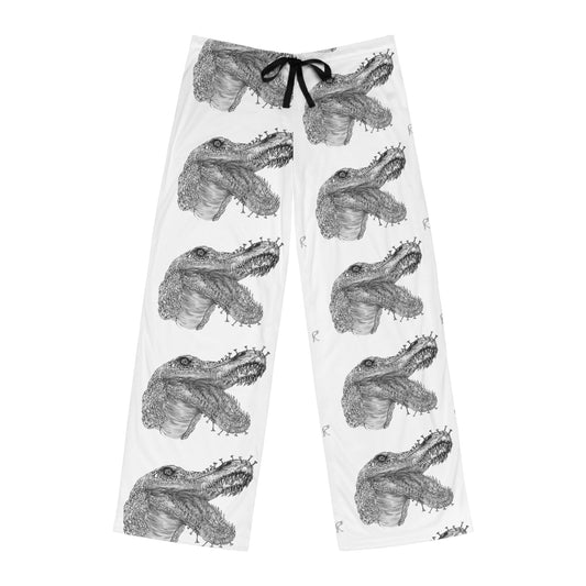 "Crocodile Tears" Men's Pajama Pants (AOP)-White