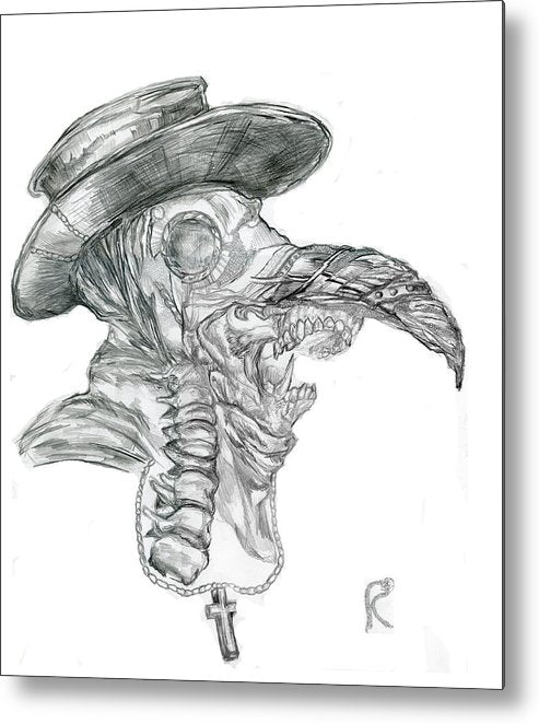Plague Mask - Metal Print