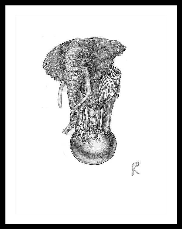 Its A Balancing Act - Framed Print