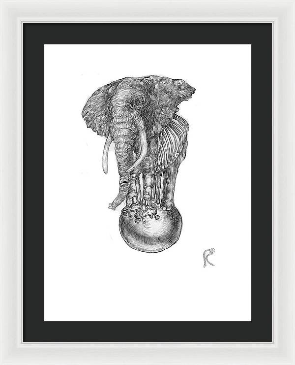 Its A Balancing Act - Framed Print