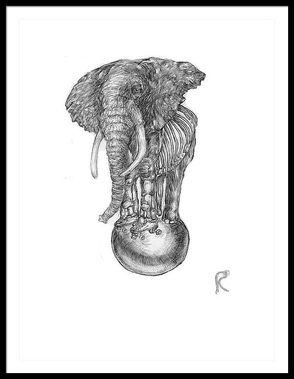 Its A Balancing Act - Framed Print