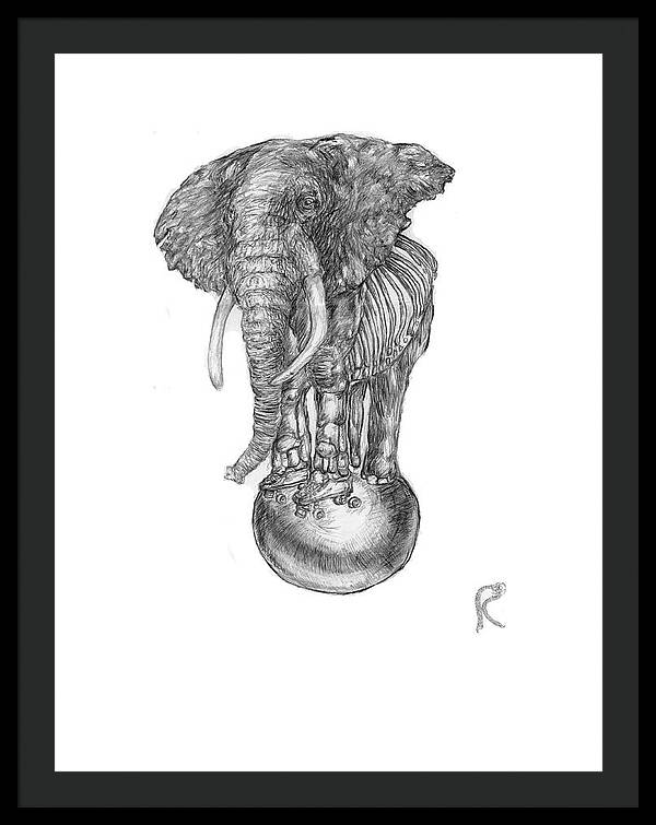 Its A Balancing Act - Framed Print