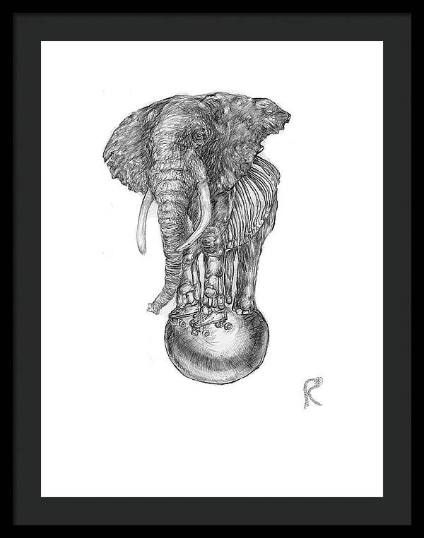 Its A Balancing Act - Framed Print