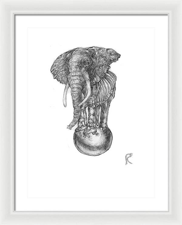 Its A Balancing Act - Framed Print