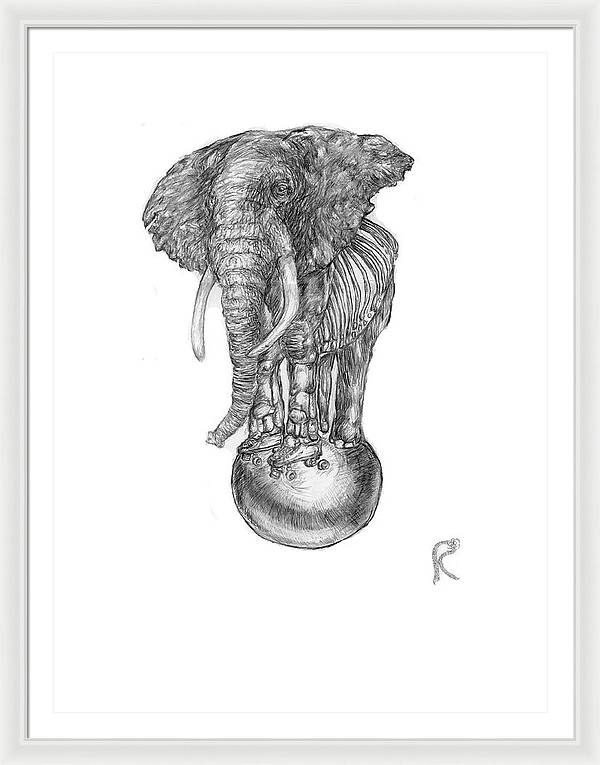 Its A Balancing Act - Framed Print