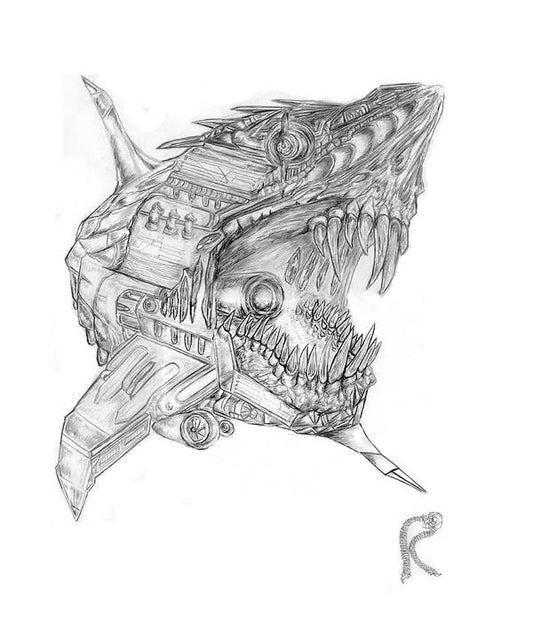 Robo-Shark - Art Print